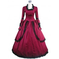 Classic Klassiker Retro Ruffles Lace Pagoda Sleeves Frilled Ball Gown Dress