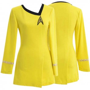 Star Trek The Original Series The Female Duty Uniform Yellow Dress Cosplay Costume