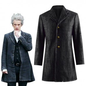 Doctor Who Twelfth 12th Doctor Peter Capaldi Denim Coat Jacket Cosplay Costume