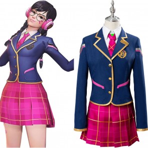 Overwatch DVA Young School Uniform Costume