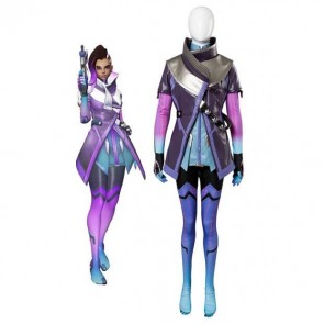 Overwatch Sombra Hacker Outfit Costume For Girls Females