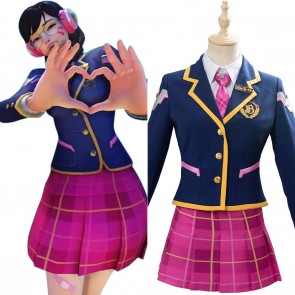 Overwatch Academy Dva Skin 3YEAR Anniversary Outfit Costume