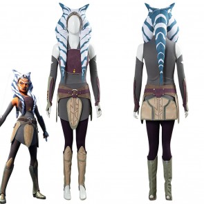 Star Wars Rebels Ahsoka Tano Women Dress Outfit Halloween Carnival Costume Cosplay Costume