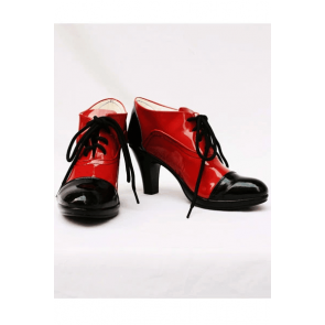 Black Butler Grell Cosplay Shoes Boots Black And Red