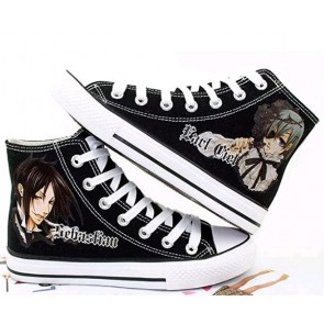 Black Butler Sebastian Michaelis Black Canvas Shoes