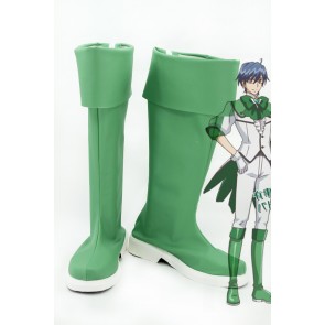 Cute High Earth Defense Club LOVE! Defense Club Atsushi Kinugawa Light Green Boots Cosplay Shoes