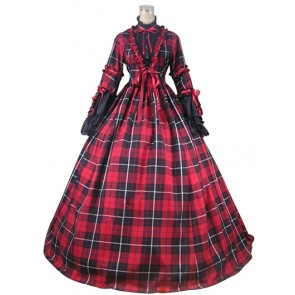 Classic Klassiker Scottish Skirt Lolita Plaid Tarten Ruffles Lace Dress