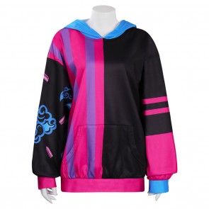 Arcane: League of Legends Jinx LOL Hoodie Hooded Sweatshirt Costume