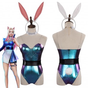 League of Legends LoL KDA Bunny Girls Jump Outfit Costume