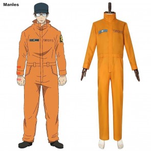 Fire Force Blazing Firefighting Corps Akiratu Oubi Cosplay Costume 