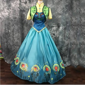 Frozen Princess Anna Cosplay Costume 