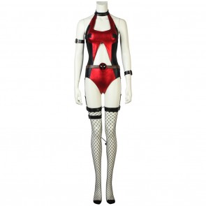 Female Halloween Jumpsuit Costume For Deadpool Cosplay 