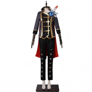 Leo Tsukinaga Black Uniform For Ensemble Stars Cosplay