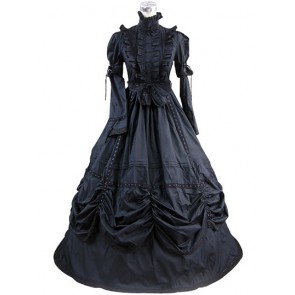 Gothic Punk Lolita Frilled Lace Long Sleeves Ball Gown Dress Prom