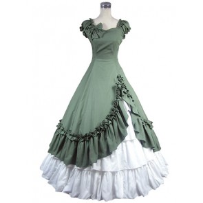 Sweet Lolita Armelloses Kleid Layered Ruffles Lace Highwaist Cosplay Dress