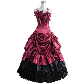 Romantic Romantik Sweet Lolita Ruffles Floral Spaghetti Strap Fancy Dress Prom