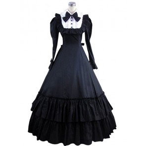 Gothic Vintage Elegant Lolita Classic Fairy Falbala Layered Ruffles Dress