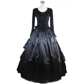 Punk Gothic Lolita Vintage Ruffles Lace Asymmetry Ball Gwon Dress