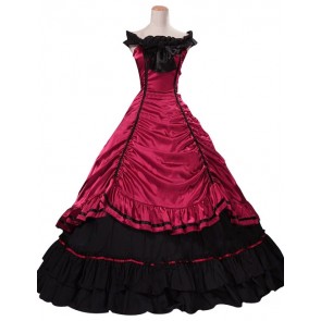 Gothic Lolita Elegant Sexy Jumper Skirt Floral Falbala Lace Frilled Ball Gown Dress