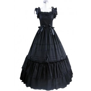 Romantic Romantik Lolita Spaghetti Strap Armelloses Kleid Ruffles Lace Frill Ball Gown Dress 