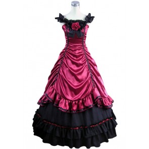 Lolita Sweet Fairy Tale Cute Sleeveless Floral Frilled Layered Ball Gown Dress Party