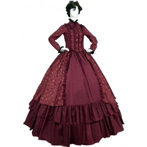 Romantic Romantik Sweet Lolita Floral Frill Long Sleeves Layered Lace Ball Gown Dress 