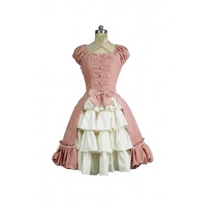 Sweet Dolly Cute Lolita Halter Strap Slash Neck Ruffles Frill Layered Dress