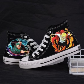 One Piece Roronoazoro Sanji Cosplay Shoes Canvas Shoes