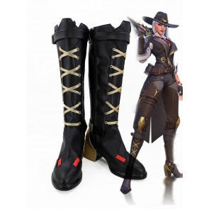Overwatch Ashe Elizabeth Caledonia Cosplay Shoes Boots