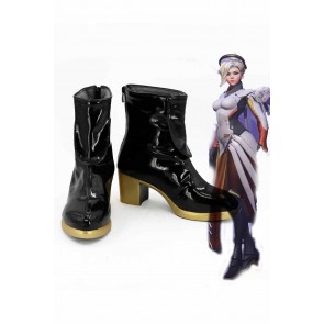 Overwatch OW Mercy Boots Cosplay Shoes