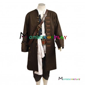 Pirates Of The Caribbean Jack Sparrow Cosplay Costume 