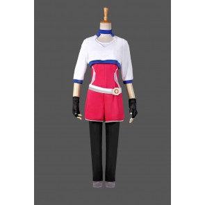 Pokemon Go Female Trainer Team Instinct Mystic Valor White Shirt Cosplay Costume