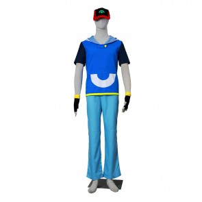 Pokemon Pocket Monsters Ash Katchum Cosplay Costume-A