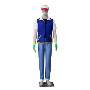 Pokemon Pocket Monsters Ash Katchum Cosplay Costume