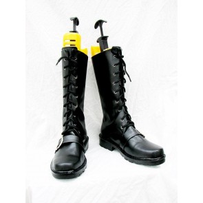 Punk Rock Zipper Black Boots Shoes Custom-Made