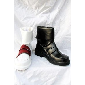 Satan Cosplay Boots Shoes Black And White