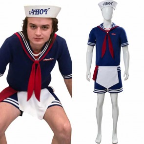 Stranger Things 3 Scoops Ahoy Steve Harrington Cosplay Costume Adult And Child