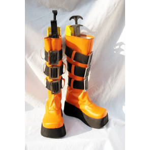 Togainu No Chi Rin Cosplay Boots Shoes Black Orange