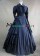 Gothic Lolita Vintage Lapel Button Ruffles Tiered Falbala Lace Ball Gown Dress