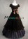 Elegant Gothic Lolita Sleeveless Slash Neck Frilled Velvet Lace Floor Length Dress