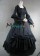 Classic Klassiker Elegant Lolita U Neck Strappy Pagoda Sleeves Frill Tiered Ball Gown Dress