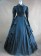 Gothic Lolita Vintage Lapel Button Ruffles Tiered Falbala Lace Ball Gown Dress