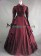 Gothic Lolita Vintage Lapel Button Ruffles Tiered Falbala Lace Ball Gown Dress