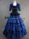 Classic Lolita Ruffles Lace Strappy Falbala Floral Layered Ball Gown Fancy Dress