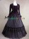 Gorgeous Herrlich Edwardian U Neck Velvet Long Sleeves Frill Lace Ball Gown Dress 