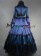 Elegant Gothic Lolita Vintage Pagoda Sleeves Tiered Lace Frilled Ball Gown Dress
