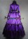 Elegant Gothic Lolita Vintage Pagoda Sleeves Tiered Lace Frilled Ball Gown Dress