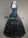 Victorian Punk Lolita Vintage Halter Sleeveless Floral Print Ruffles Falbala Dress