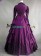 Gothic Lolita Vintage Lapel Button Ruffles Tiered Falbala Lace Ball Gown Dress