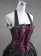 Victorian Punk Lolita Vintage Halter Sleeveless Floral Print Ruffles Falbala Dress